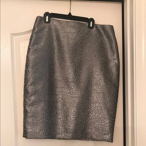 Ann Taylor Metallic Pencil Skirt